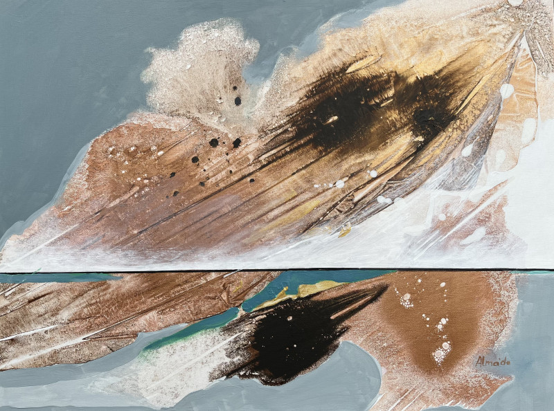 Alma Karalevičienė tapytas paveikslas Vėjas, Abstrakti tapyba , paveikslai internetu