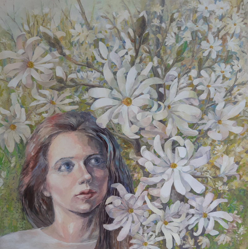 Janina Celiešienė tapytas paveikslas Žinau, ko noriu..., Portretai , paveikslai internetu