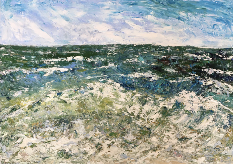 Vilma Gataveckienė tapytas paveikslas The Sea, Jūros , paveikslai internetu