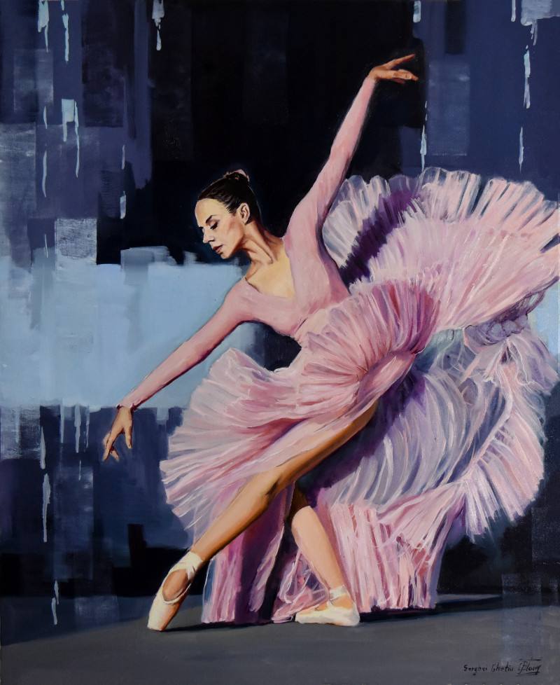The beauty of dance VII original painting by Serghei Ghetiu. Dance - Music