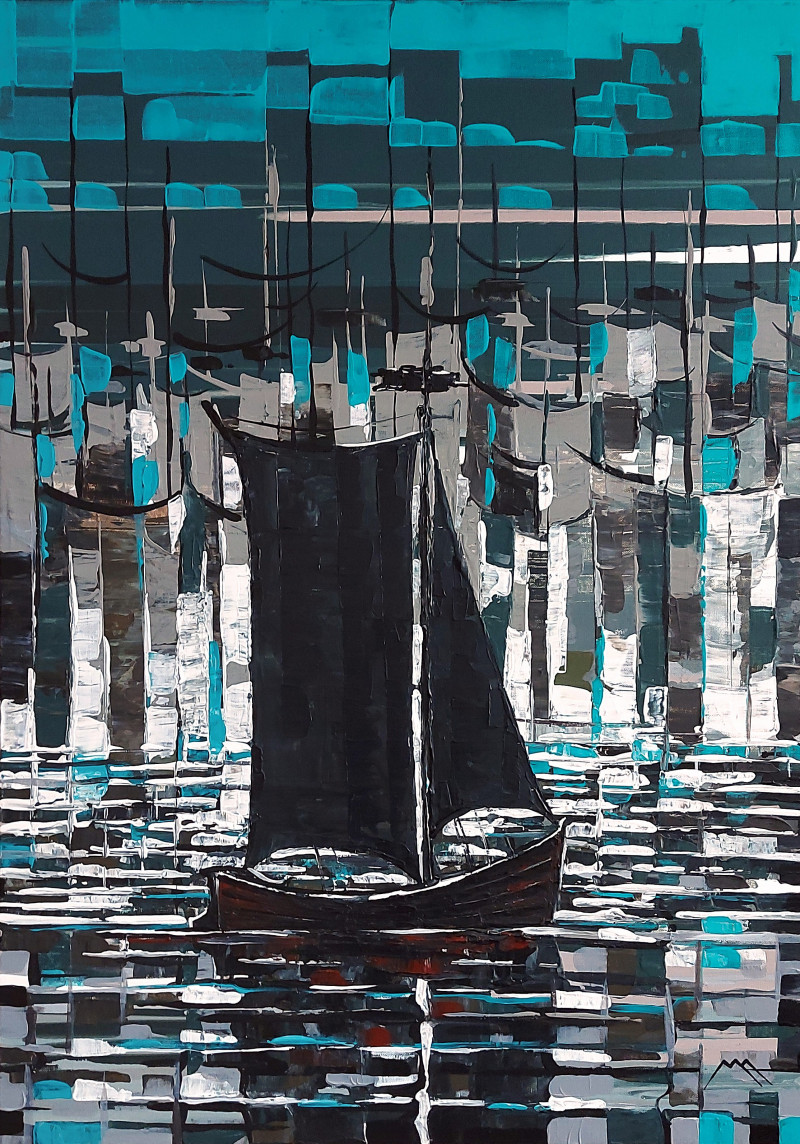 Marius Morkūnas tapytas paveikslas Plaukimas tarp minčių, Peizažai , paveikslai internetu