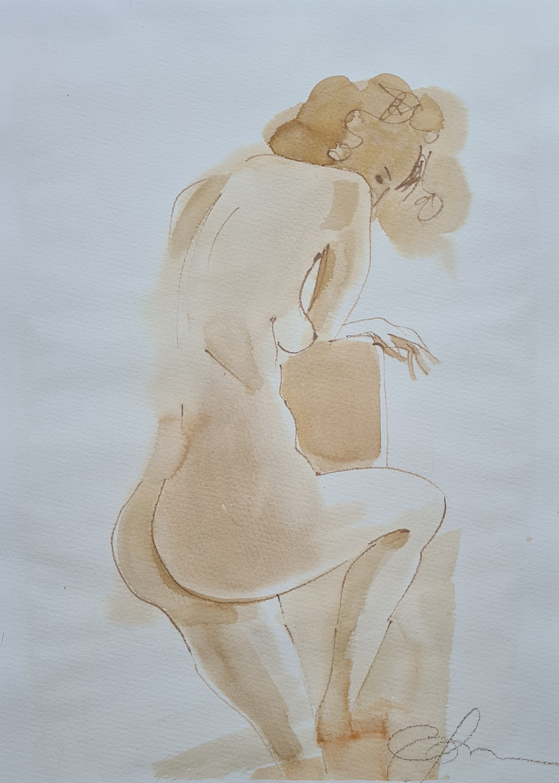 Act No. 24 original painting by Svetlana Ovinova. Nude