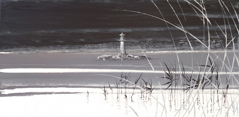 Marius Morkūnas tapytas paveikslas Prieš audrą Pervalkoje, Peizažai , paveikslai internetu