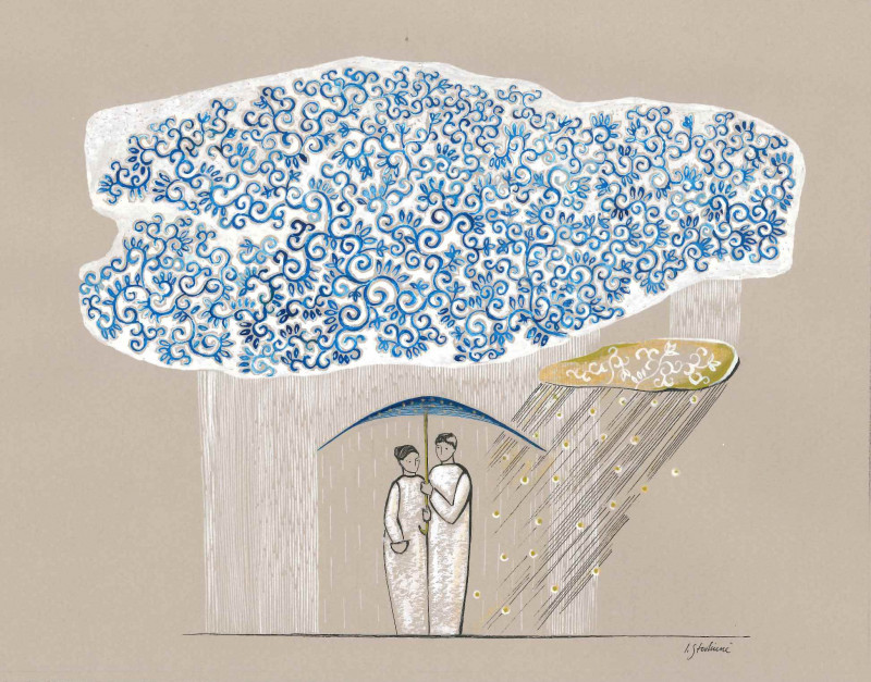 Ieva Stoškienė tapytas paveikslas Meilės lietus, Išlaisvinta fantazija , paveikslai internetu