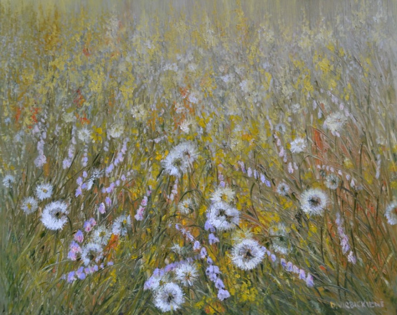 Meadow Melody original painting by Danutė Virbickienė. Landscapes