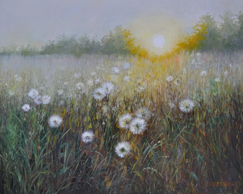 Sun Greetings original painting by Danutė Virbickienė. Landscapes