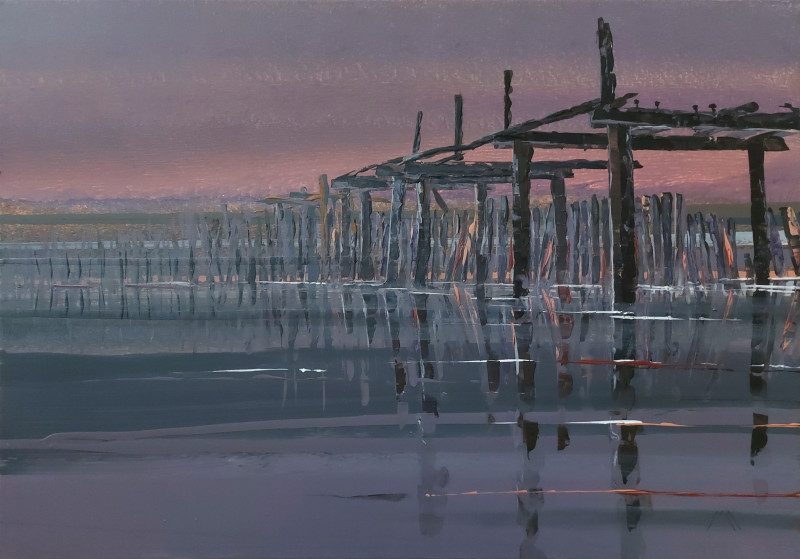 Marius Morkūnas tapytas paveikslas Ryto atspindžiai, Peizažai , paveikslai internetu