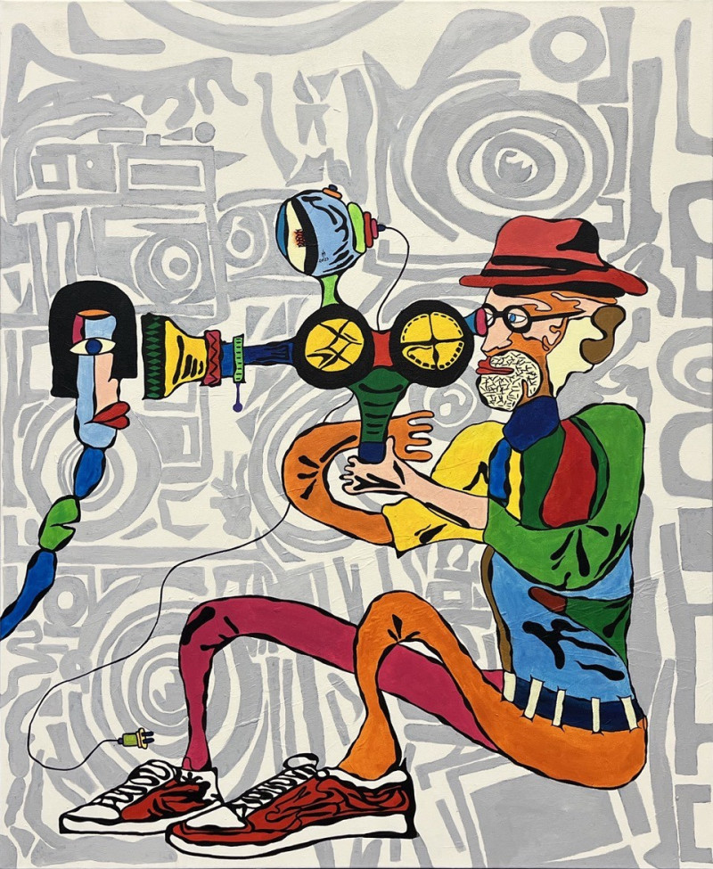 Martynas Ivinskas tapytas paveikslas Kombinuotų kadrų operatoriaus gyvenimas, Spalvų pliūpsnis , paveikslai internetu