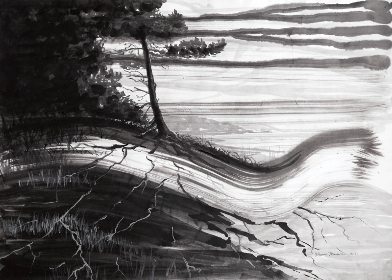 Marius Morkūnas tapytas paveikslas Prieš lietų, Peizažai , paveikslai internetu
