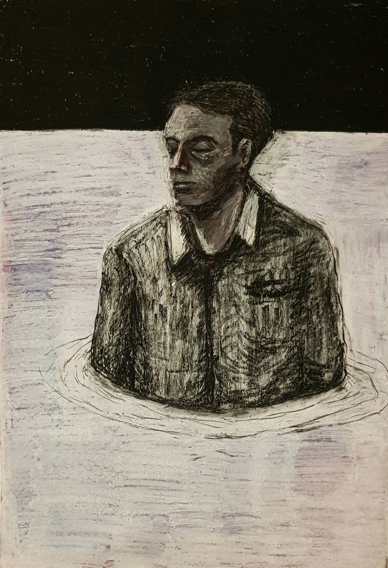Amilcar Rivera Munive tapytas paveikslas Depth, Tapyba su žmonėmis , paveikslai internetu