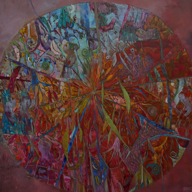 Šarūnas Šarkauskas tapytas paveikslas Karuselė, Išlaisvinta fantazija , paveikslai internetu