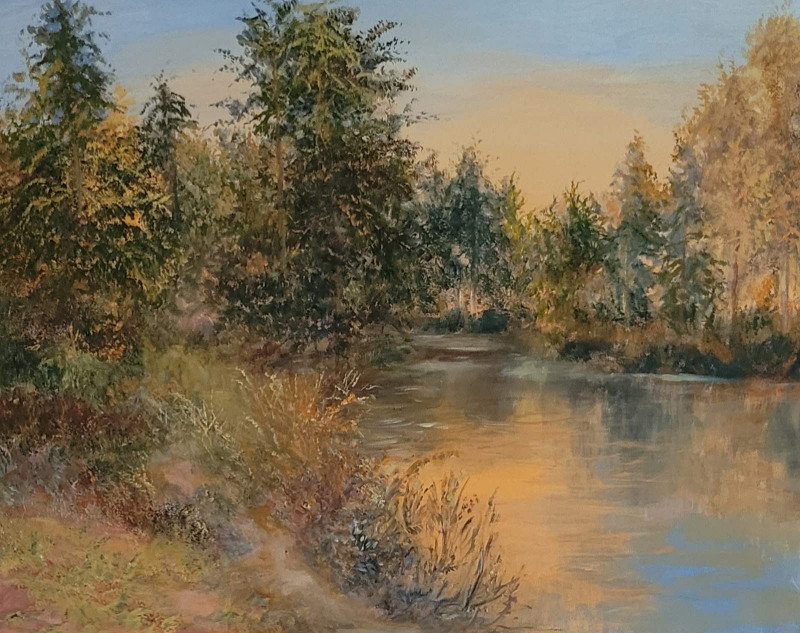 Morning original painting by Birutė Butkienė. Landscapes
