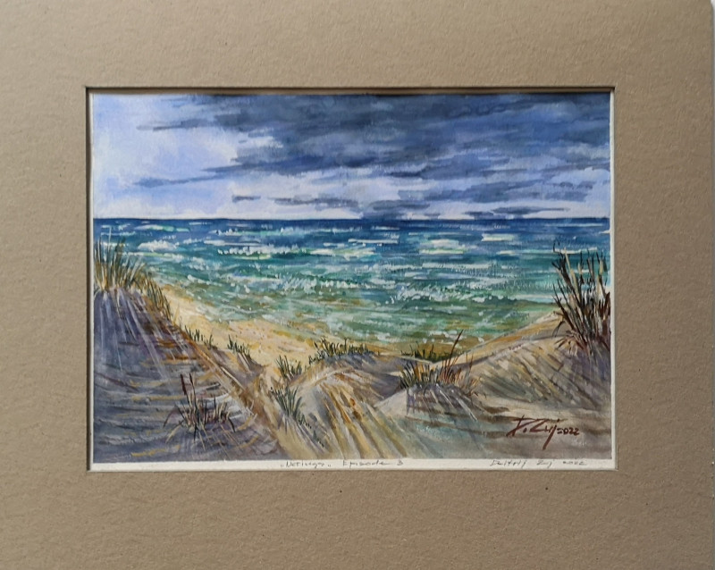 Neringa. Baltic Wind. Episode 3 original painting by Dmitrij Zuj. Marine Art