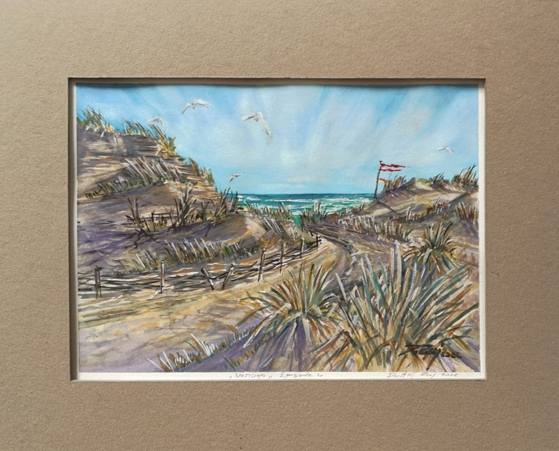 Neringa. Baltic Wind. Episode 4 original painting by Dmitrij Zuj. Marine Art
