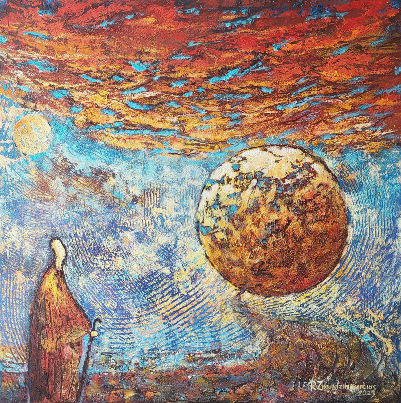 Romas Žmuidzinavičius tapytas paveikslas Gyvenimo kelias, Fantastiniai paveikslai , paveikslai internetu