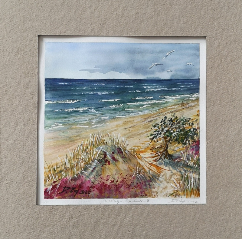 Neringa. Baltic Wind. Episode 8 original painting by Dmitrij Zuj. Marine Art