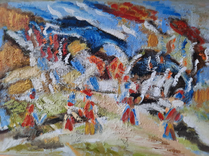 Gitas Markutis tapytas paveikslas Pavasarinis peizažas, Peizažai , paveikslai internetu