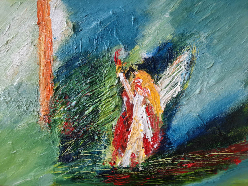 Unknown Angel original painting by Gitas Markutis. Angels