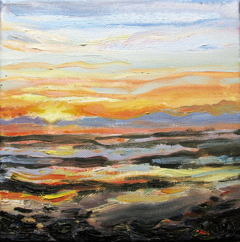 The Sea VII original painting by Dalia Čistovaitė. Oil painting