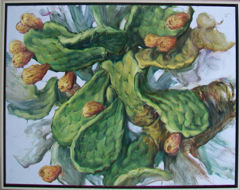 Cactus original painting by Paulius Juška. For Art Collectors
