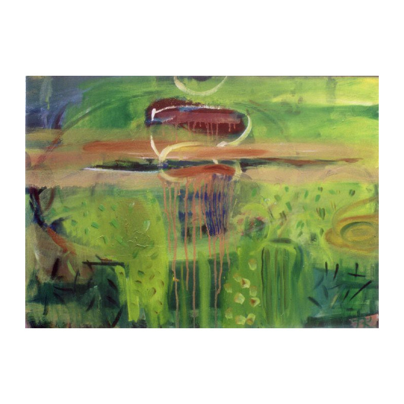 Jūratė Kadusauskaitė tapytas paveikslas Žaliasis įspūdis, Tapyba aliejumi , paveikslai internetu