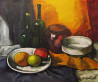 Still Life With A Glass Vase original painting by Albinas Markevičius. Oil painting