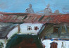City ​​Roofs original painting by Kristina Česonytė. Acrylic painting