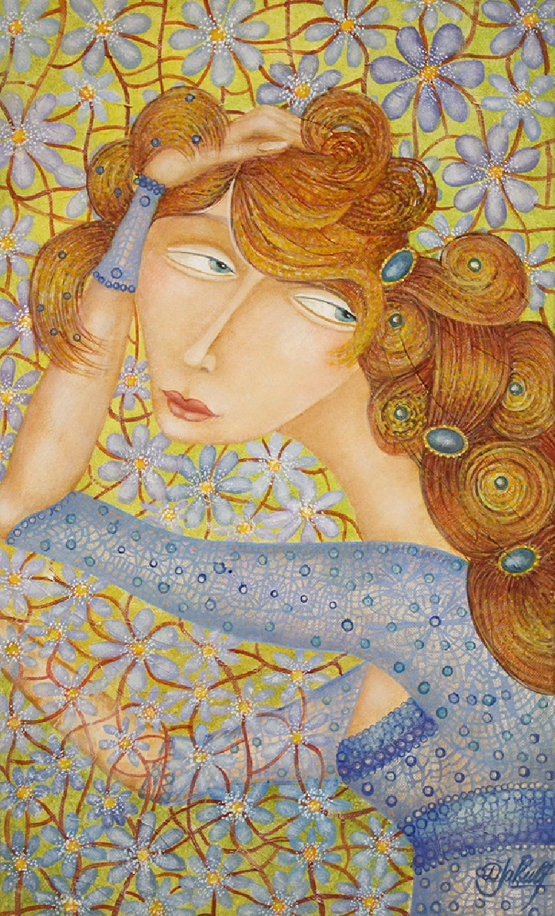 Danguolė Jokubaitienė tapytas paveikslas Svajoklė, Tapyba aliejumi , paveikslai internetu