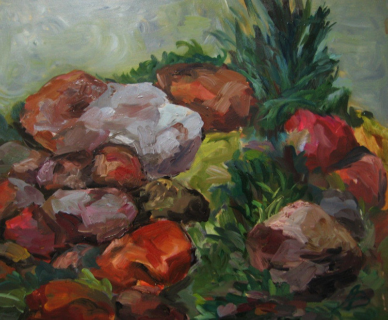 Symphony Of Stones original painting by Birutė Ašmonienė. Oil painting