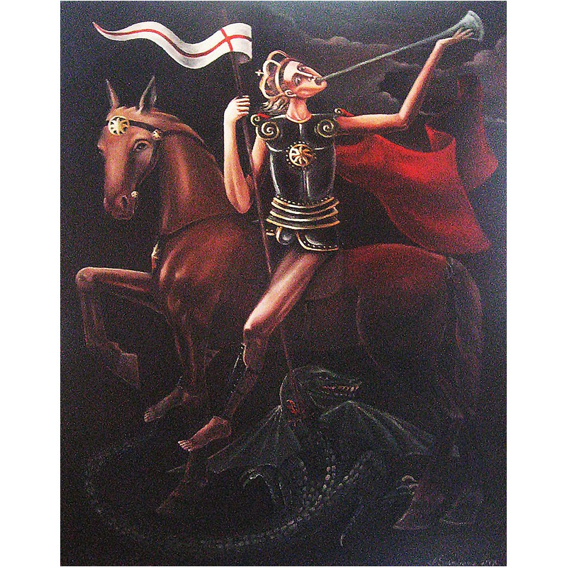 Arnoldas Švenčionis tapytas paveikslas Šventas Jurgis, Meno kolekcionieriams , paveikslai internetu