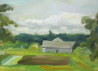 Rural Landscape original painting by Vidmantas Jažauskas. Oil painting