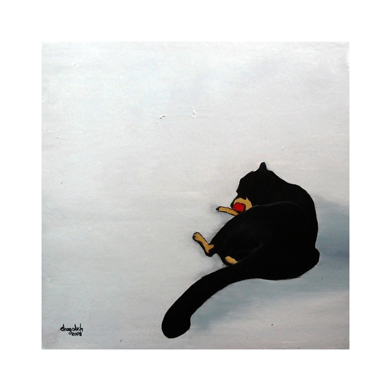 Gintarė Marčiulynaitė-Maskaliūnienė tapytas paveikslas Šuo baltame fone, Tapyba aliejumi , paveikslai internetu