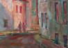 Liudvikas Daugirdas tapytas paveikslas Pranciškonų gatvė, Vilnius, Tapyba aliejumi , paveikslai internetu