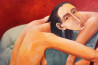 Arnoldas Švenčionis tapytas paveikslas Moteris su veidrodžiu, Meno kolekcionieriams , paveikslai internetu