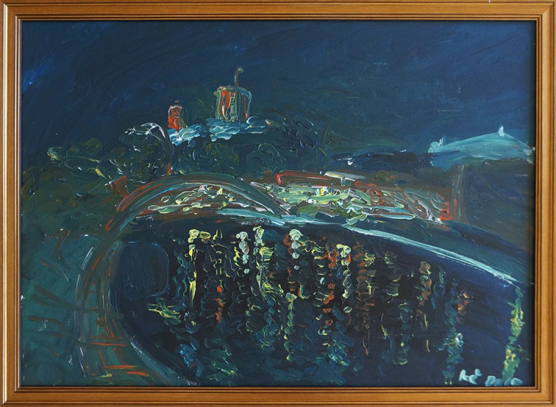 Kristina Česonytė tapytas paveikslas Gedimino pilies interpretacija, Tapyba aliejumi , paveikslai internetu