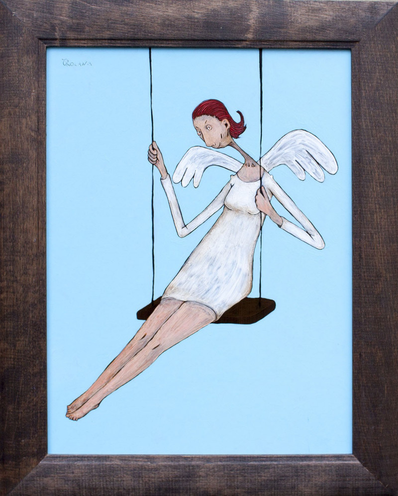 Rolana Čečkauskaitė tapytas paveikslas Dangiškos supuoklės, Tapyba aliejumi , paveikslai internetu