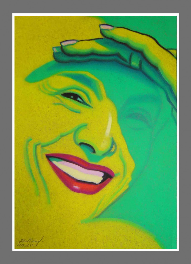 Gintaras Balčiūnas tapytas paveikslas Šypsena, Pastelė , paveikslai internetu