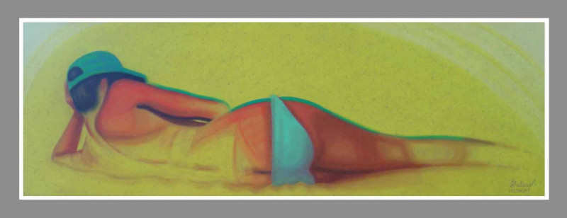 Gintaras Balčiūnas tapytas paveikslas Kūno linija, Pastelė , paveikslai internetu