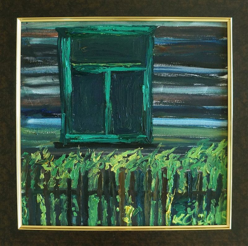 Kristina Česonytė tapytas paveikslas Kaime po langu. Ciklas -, Tapyba aliejumi , paveikslai internetu