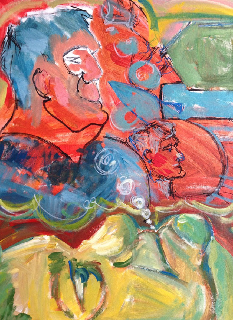 Inga Girčytė tapytas paveikslas Maiklo istorija, Tapyba akrilu , paveikslai internetu