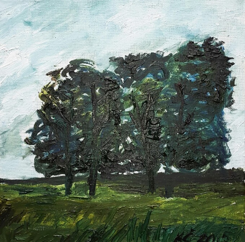 Kristina Česonytė tapytas paveikslas Medžiai, Tapyba aliejumi , paveikslai internetu