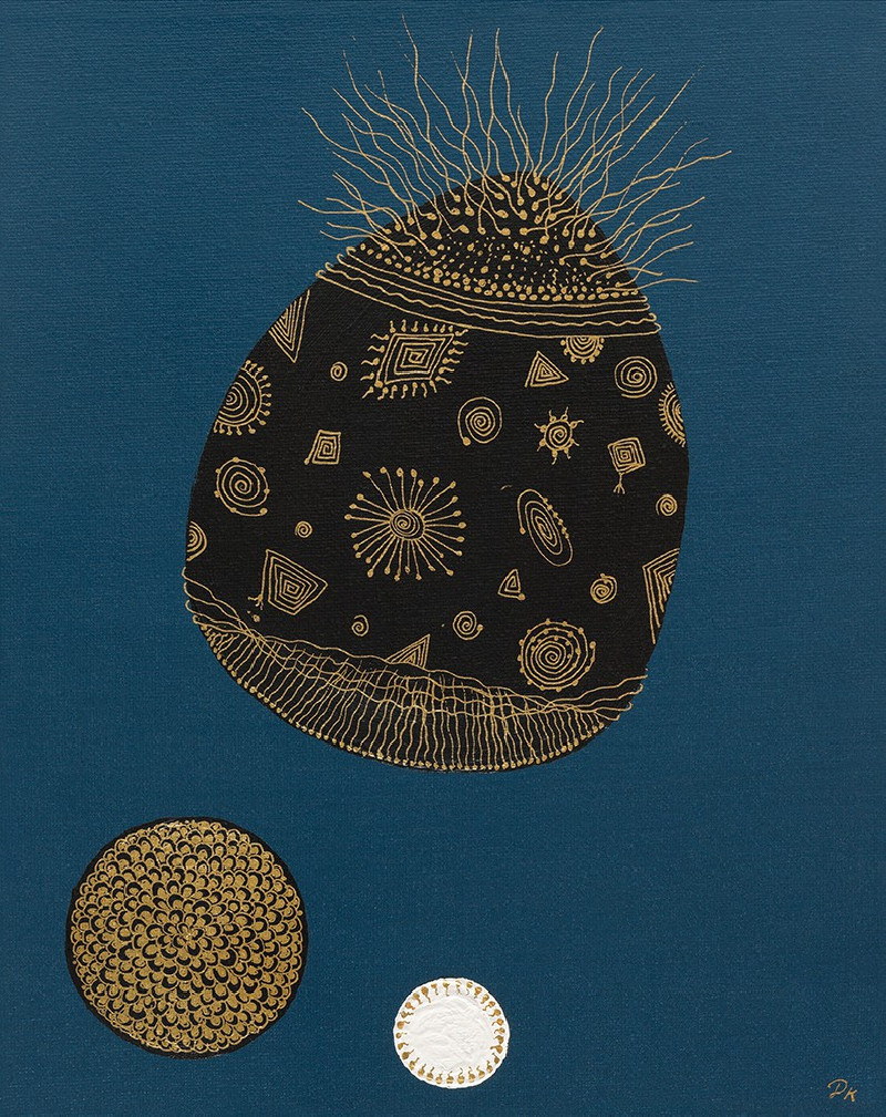 Lina Benokraitytė tapytas paveikslas Kosminiai kiaušiniai I, Kita technika , paveikslai internetu