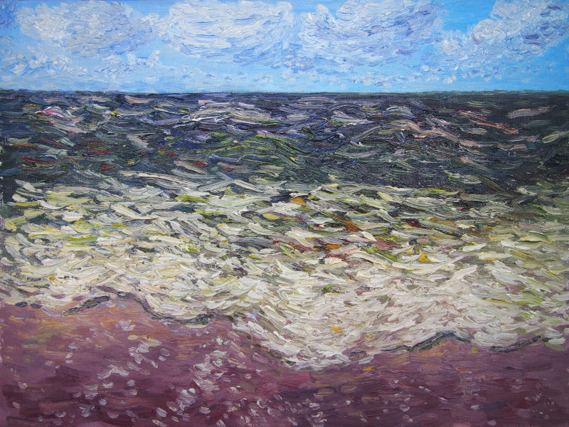 The sea original painting by Aida Kačinskaitė. Landscapes