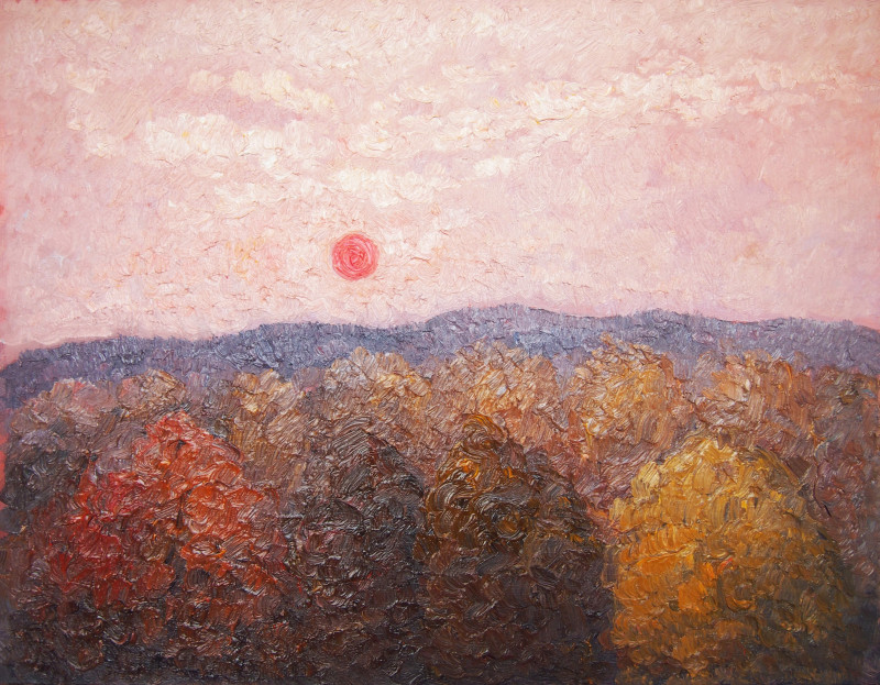 Autumn sun original painting by Aida Kačinskaitė. Landscapes