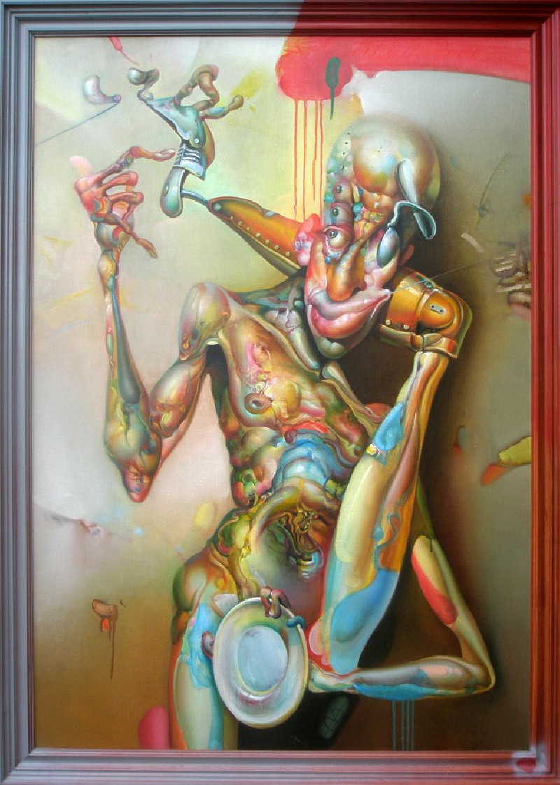 Prosthetic Laugh original painting by Antanas Adomaitis. For Art Collectors