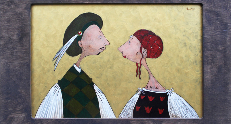 Rolana Čečkauskaitė tapytas paveikslas Tu man labai patinki, Fantastiniai paveikslai , paveikslai internetu