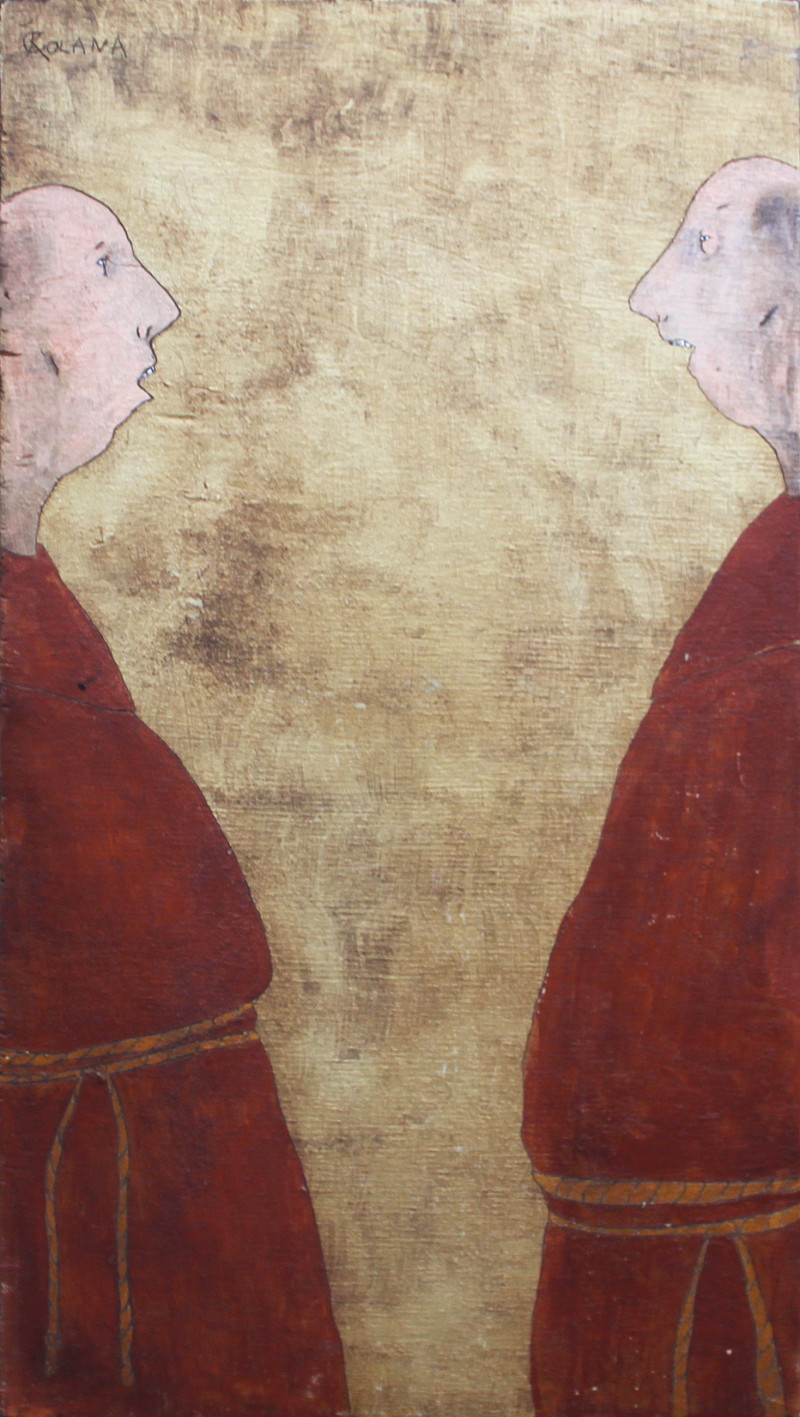 Rolana Čečkauskaitė tapytas paveikslas Dainuojantys vienuoliai, Fantastiniai paveikslai , paveikslai internetu