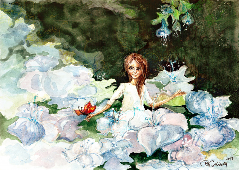 Marija Giliova tapytas paveikslas Pasivaikščiojimas, Fantastiniai paveikslai , paveikslai internetu