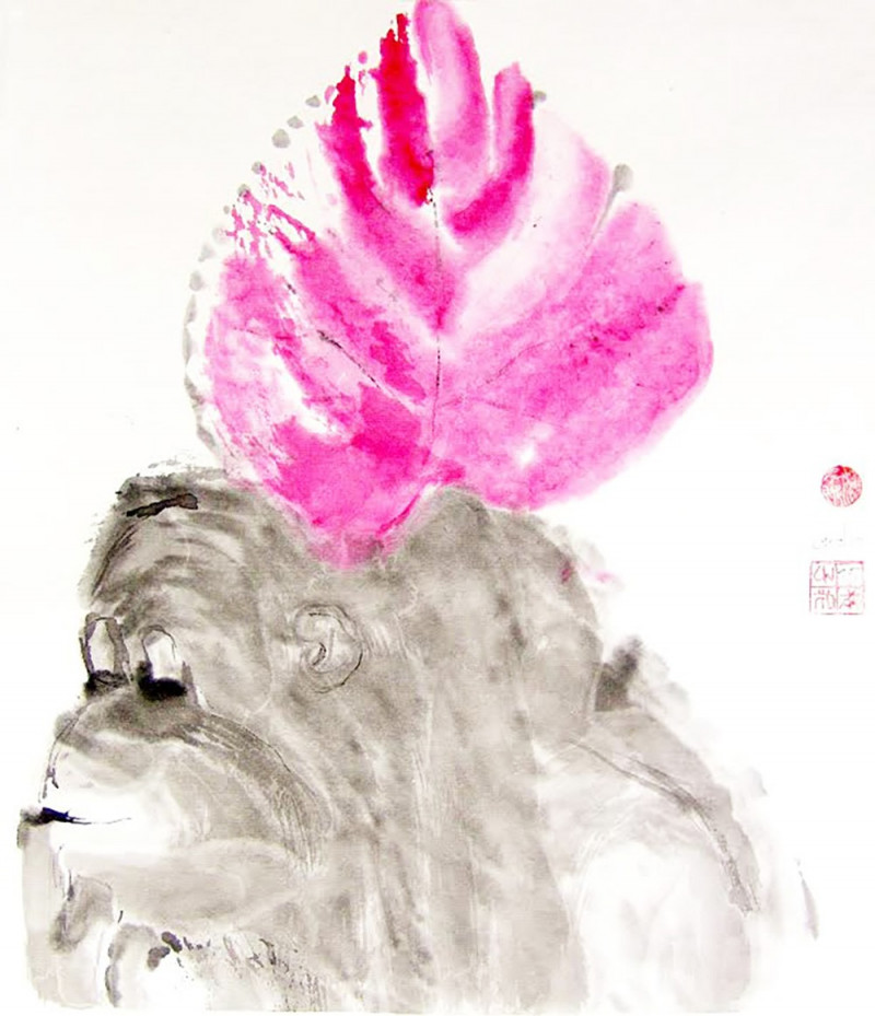 Jūra Vaškevičiūtė tapytas paveikslas Beždžionės metai 4, Animalistiniai paveikslai , paveikslai internetu