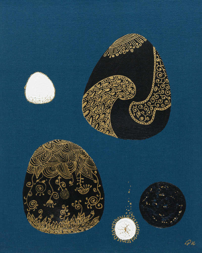 Lina Benokraitytė tapytas paveikslas Kosminiai kiaušiniai IV, Fantastiniai paveikslai , paveikslai internetu
